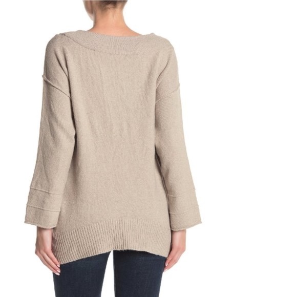 Democracy Side Button Boatneck Sweater - Picture 5 of 5